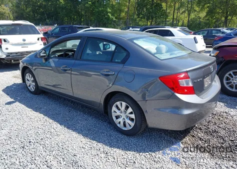 2012 Honda Civic Lx z USA, uszkodzony, nr VIN 19XFB2F54CE386047